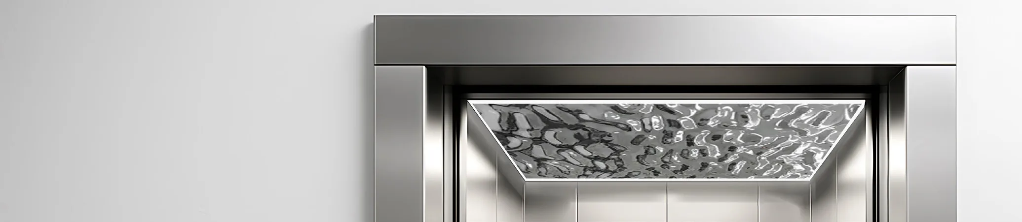 Water Ripple Effect ceiling treatment inside an Alto cabin